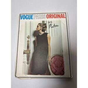 VTG Vogue Paris Original 1572 Patou Dress UNCUT + Label Size 12 Bust 32